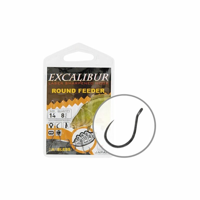 Excalibur Round Feeder szakáll nélküli horog 8db