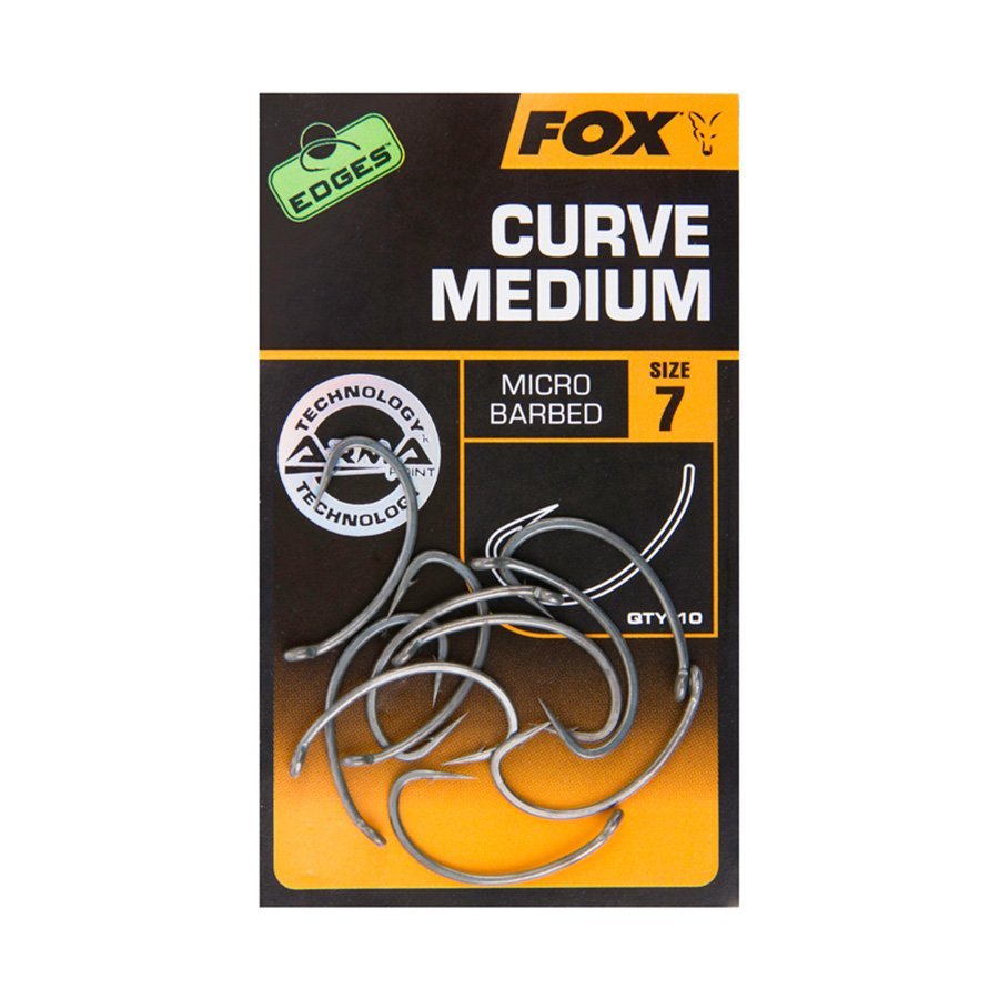Fox Curve Shank Medium horog 10db teflon bevonattal – 8