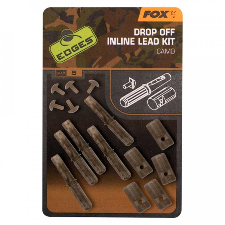 Fox Edges Drop Off Inline Lead Kit Camo ólomelhagyós szerelék – 6db