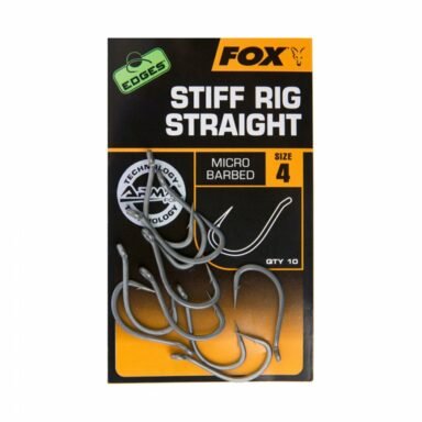 Fox Stiff Rig Straight horog 10db teflon bevonattal