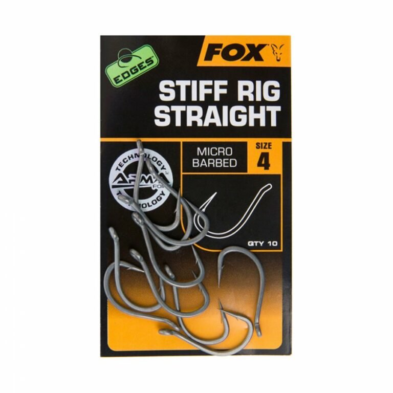 Fox Stiff Rig Straight horog 10db teflon bevonattal