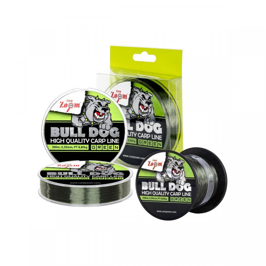 Carp Zoom Bull-Dog Carp Line sötét zöld 1000m monofil zsinór – 0,25mm 8,8kg