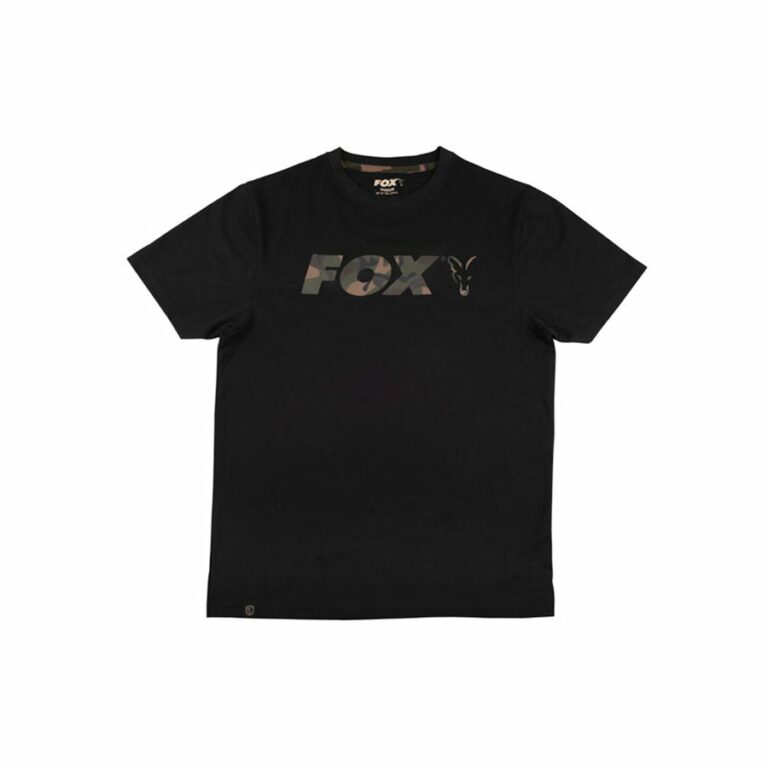 Fox Black/Camo Print Logo T Shirt póló