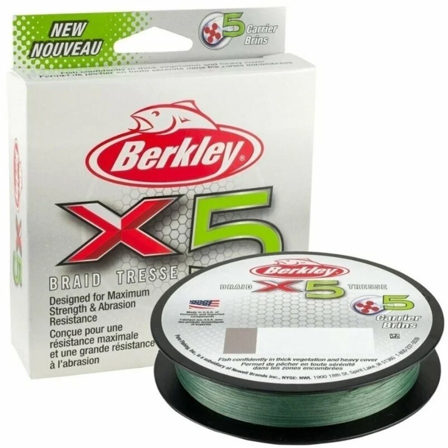 Berkley X5 Braid Green 150m fonott zsinór – 0,17mm 17kg