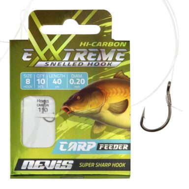 Nevis Exxtreme Carp Feeder előkötött horog 10db