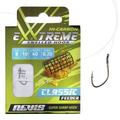 Nevis Exxtreme Classic Feeder előkötött horog 10db